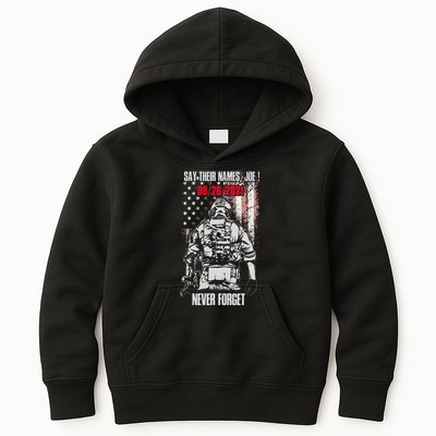 Say Ir Names Joe Names Of Fallen Soldiers 13 Heroes Kids Hoodie