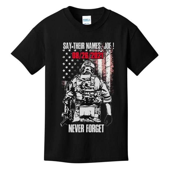 Say Ir Names Joe Names Of Fallen Soldiers 13 Heroes Kids T-Shirt