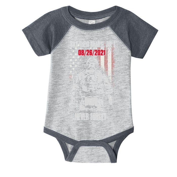 Say Ir Names Joe Names Of Fallen Soldiers 13 Heroes Infant Baby Jersey Bodysuit
