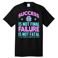 Success Is Not Final Failure Is Not Fatal Tall T-Shirt