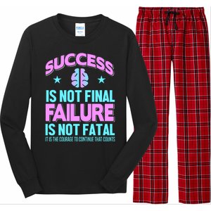 Success Is Not Final Failure Is Not Fatal Long Sleeve Pajama Set