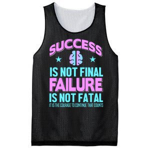 Success Is Not Final Failure Is Not Fatal Mesh Reversible Basketball Jersey Tank