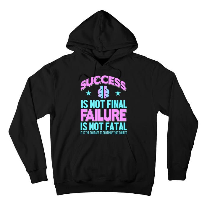 Success Is Not Final Failure Is Not Fatal Tall Hoodie