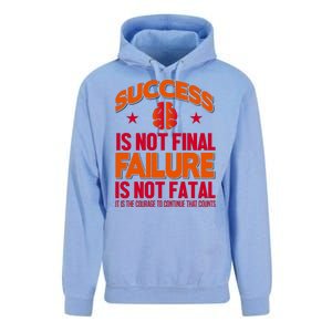 Success Is Not Final Failure Is Not Fatal Unisex Surf Hoodie