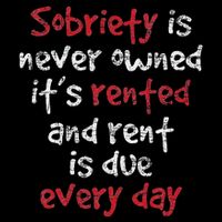 Sobriety Is Never Owned Sobriety Anniversary Sober Aa Na Flat Bill Trucker Hat