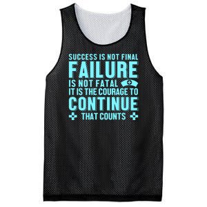 Success Is Not Final Failure Mesh Reversible Basketball Jersey Tank