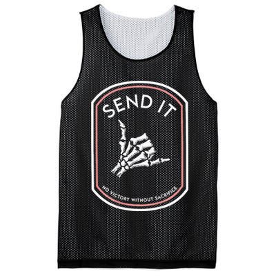 Send It No Victory Without Sacrifice Mesh Reversible Basketball Jersey Tank