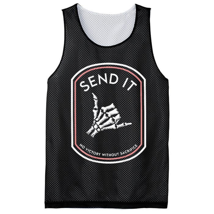 Send It No Victory Without Sacrifice Mesh Reversible Basketball Jersey Tank