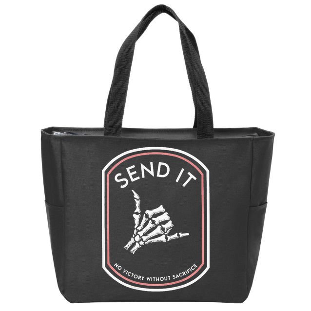 Send It No Victory Without Sacrifice Zip Tote Bag