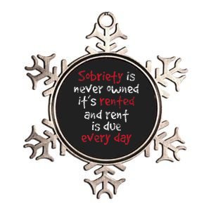 Sobriety Is Never Owned Sobriety Anniversary Sober Aa Na Metallic Star Ornament