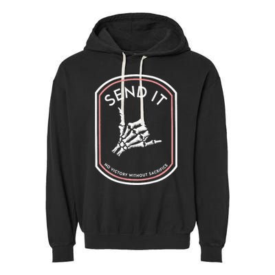 Send It No Victory Without Sacrifice Garment-Dyed Fleece Hoodie