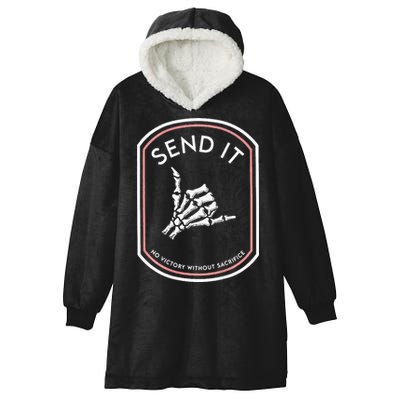 Send It No Victory Without Sacrifice Hooded Wearable Blanket