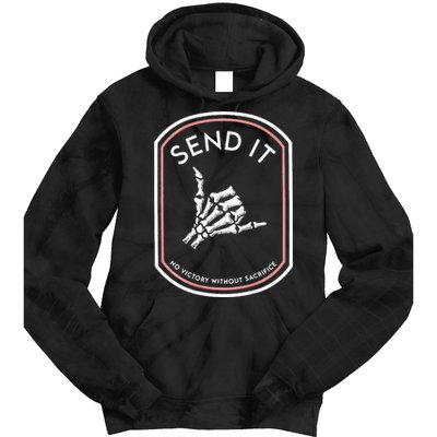 Send It No Victory Without Sacrifice Tie Dye Hoodie