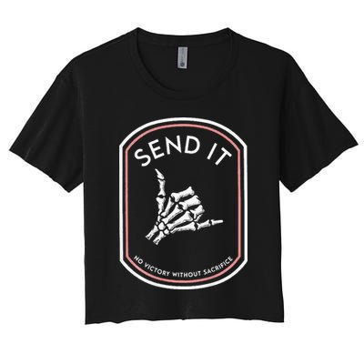 Send It No Victory Without Sacrifice Crop Top