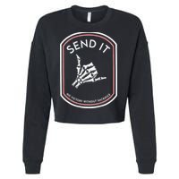 Send It No Victory Without Sacrifice Cropped Pullover Crew