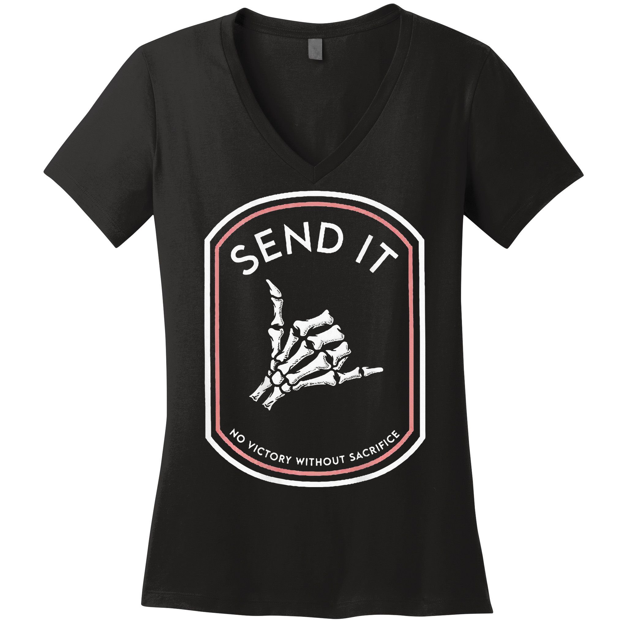 Send It No Victory Without Sacrifice Women's V-Neck T-Shirt