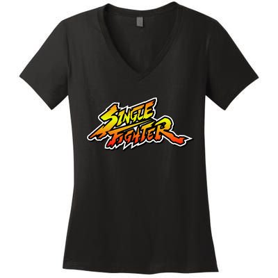 Single Fighter Women's V-Neck T-Shirt