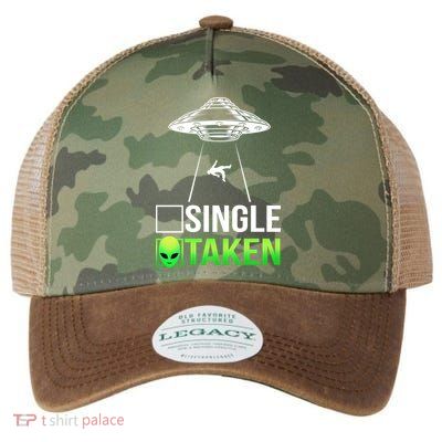 Single Or Taken Alien Valentines Day Legacy Tie Dye Trucker Hat