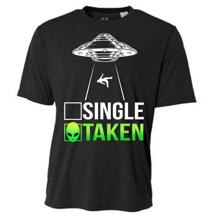 Single Or Taken Alien Valentines Day Cooling Performance Crew T-Shirt