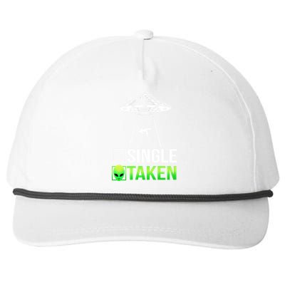 Single Or Taken Alien Valentines Day Snapback Five-Panel Rope Hat