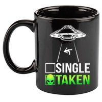 Single Or Taken Alien Valentines Day 11oz C Handle Ceramic Mug