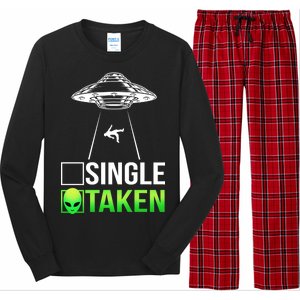 Single Or Taken Alien Valentines Day Long Sleeve Pajama Set