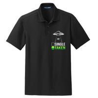 Single Or Taken Alien Valentines Day Dry Zone Grid Polo