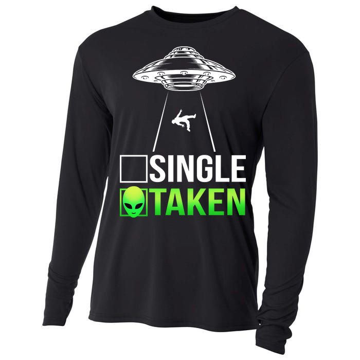 Single Or Taken Alien Valentines Day Cooling Performance Long Sleeve Crew