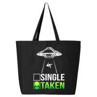 Single Or Taken Alien Valentines Day 25L Jumbo Tote