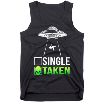 Single Or Taken Alien Valentines Day Tank Top