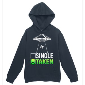 Single Or Taken Alien Valentines Day Urban Pullover Hoodie