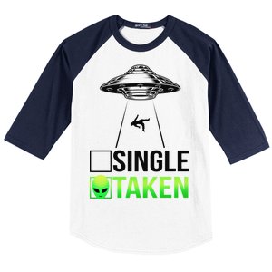 Single Or Taken Alien Valentines Day Baseball Sleeve Shirt