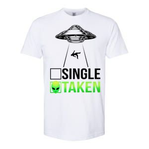 Single Or Taken Alien Valentines Day Softstyle CVC T-Shirt