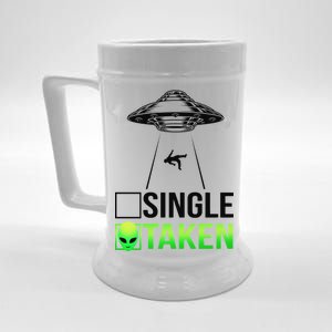 Single Or Taken Alien Valentines Day Beer Stein