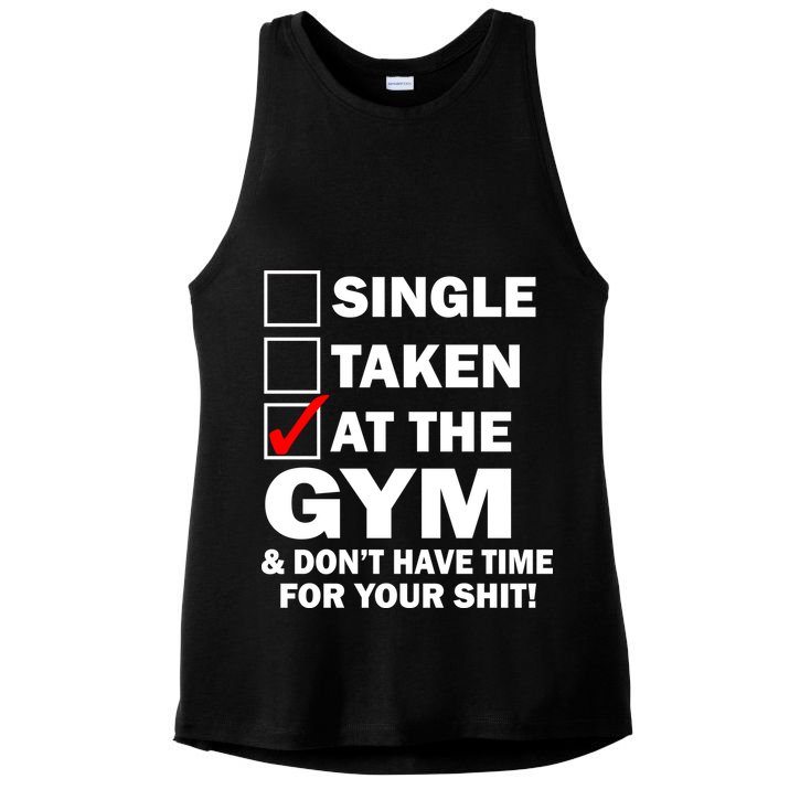 Single Taken At The Gym Ladies PosiCharge Tri-Blend Wicking Tank