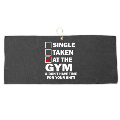 Single Taken At The Gym Large Microfiber Waffle Golf Towel