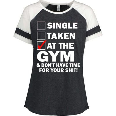 Single Taken At The Gym Enza Ladies Jersey Colorblock Tee