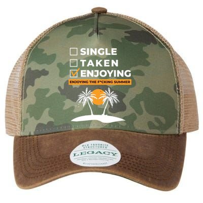 Single Taken Enjoying Summer Legacy Tie Dye Trucker Hat