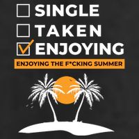 Single Taken Enjoying Summer 7 Panel Mesh Trucker Snapback Hat