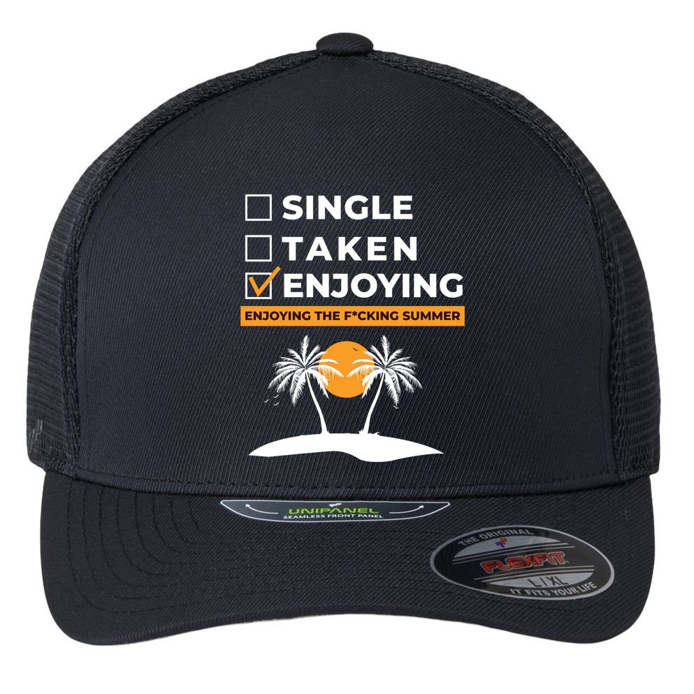 Single Taken Enjoying Summer Flexfit Unipanel Trucker Cap