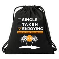 Single Taken Enjoying Summer Drawstring Bag