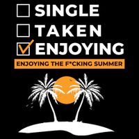 Single Taken Enjoying Summer Drawstring Bag