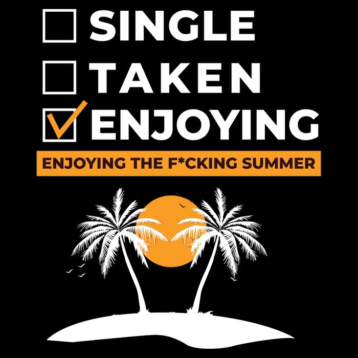 Single Taken Enjoying Summer Drawstring Bag