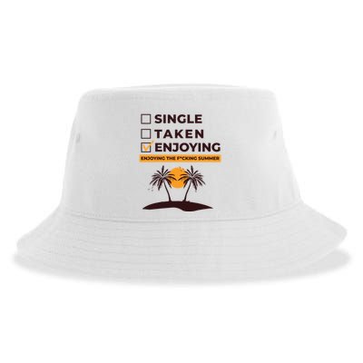 Single Taken Enjoying Summer Sustainable Bucket Hat