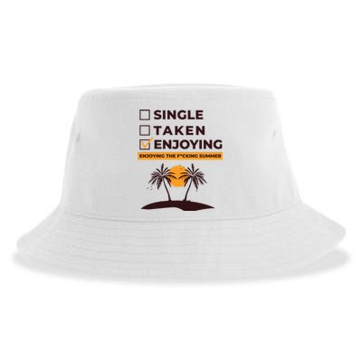 Single Taken Enjoying Summer Sustainable Bucket Hat