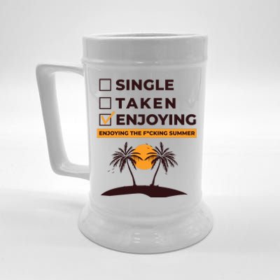 Single Taken Enjoying Summer Beer Stein