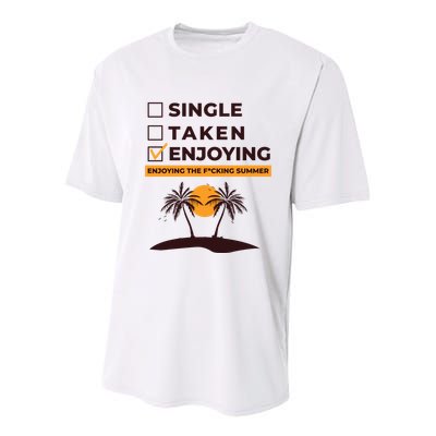 Single Taken Enjoying Summer Youth Performance Sprint T-Shirt