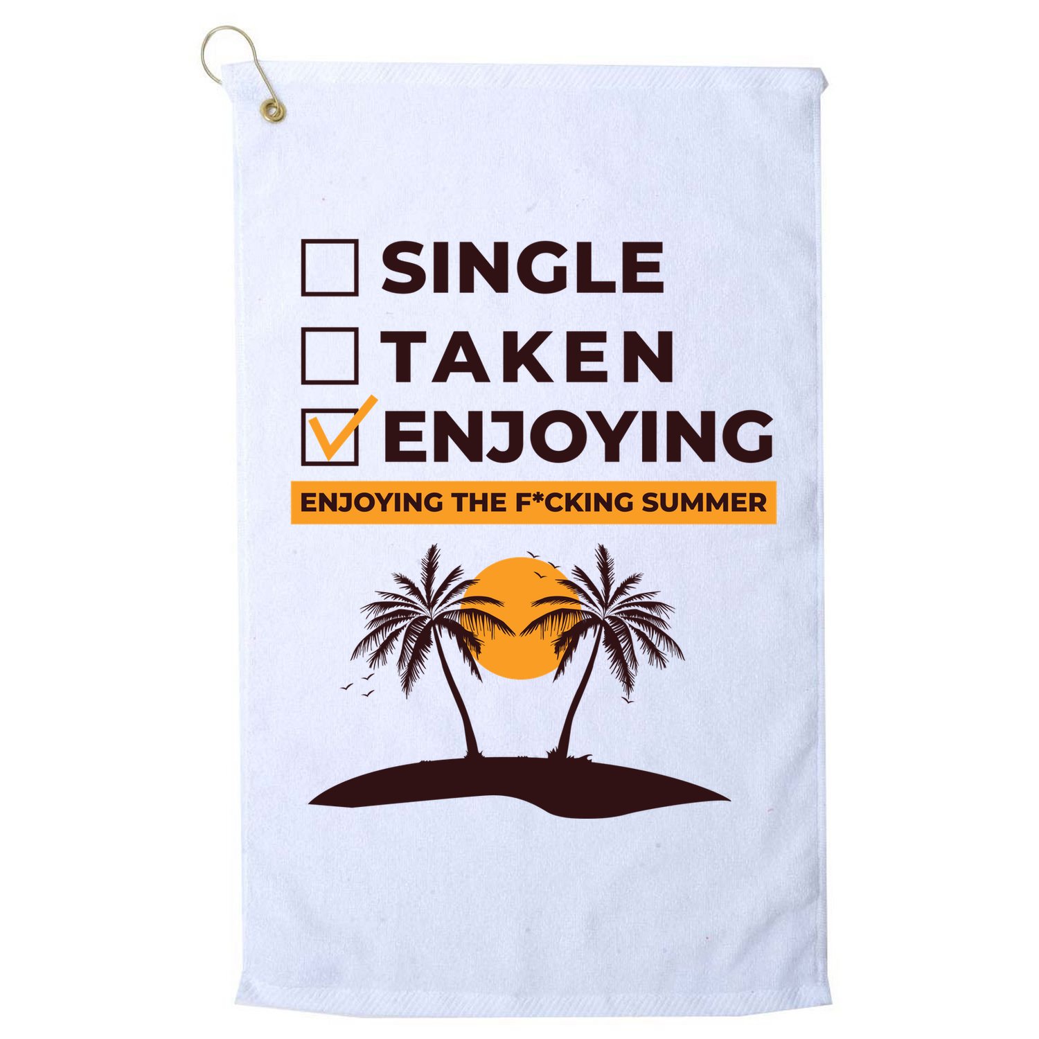 Single Taken Enjoying Summer Golf Towel