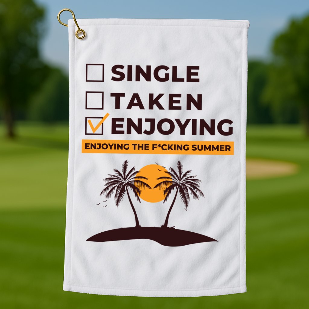 Single Taken Enjoying Summer Golf Towel