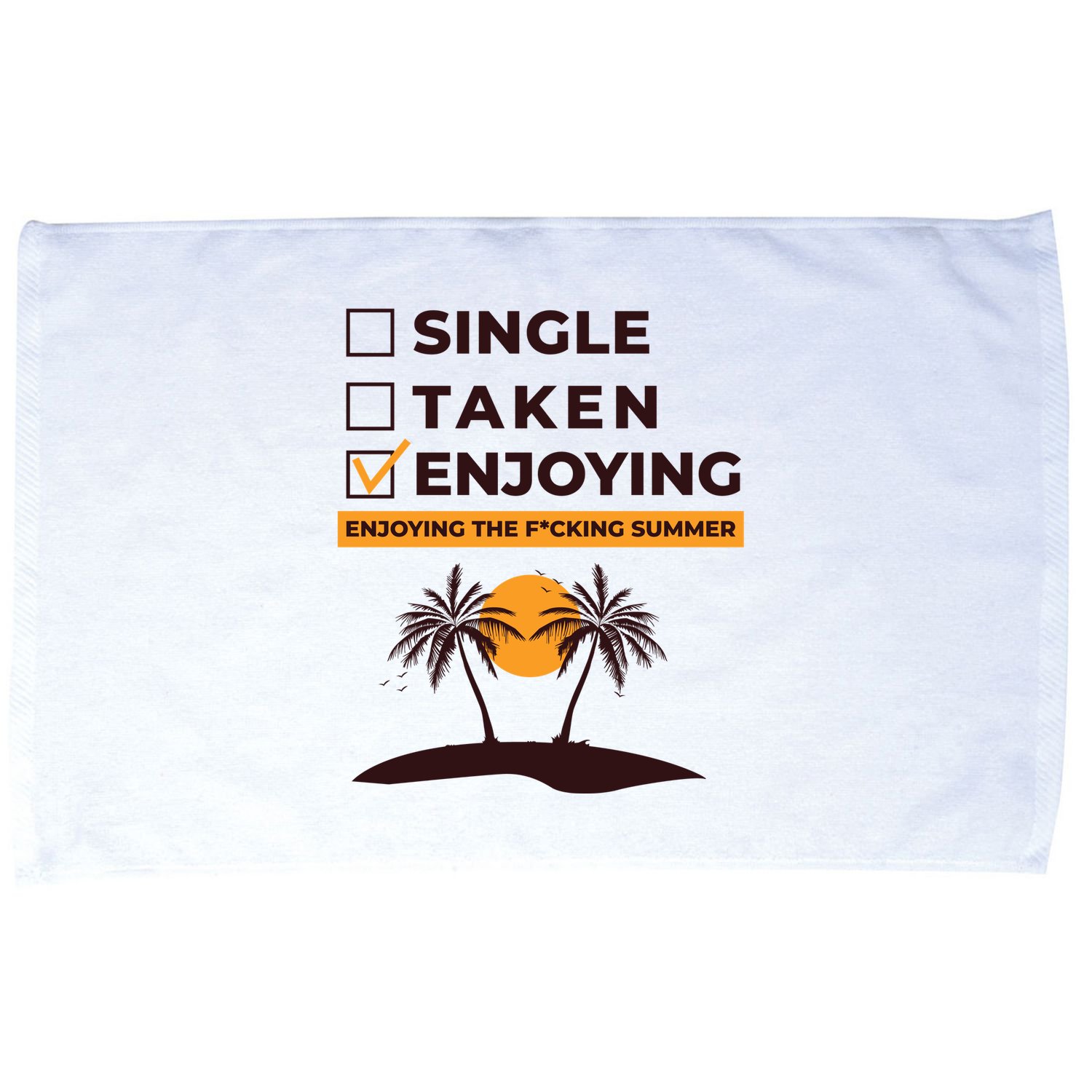 Single Taken Enjoying Summer Microfiber Hand Towel